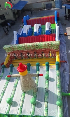 Commerciale Bounce House Corso di ostacoli per adulti Giochi per bambini Attività sportive Corso di ostacoli gonfiabile gonfiabile per adulti