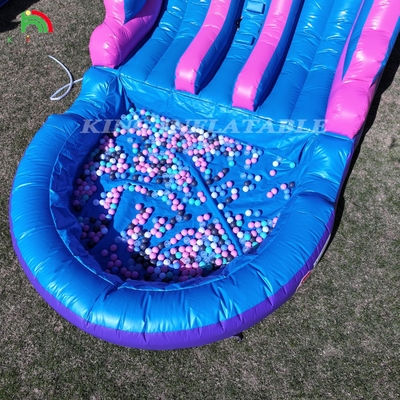 Commerciale 100% PVC doppia corsia gonfiabile scivolo d'acqua esterno bagnato asciutto scivoli d'acqua grande con piscina