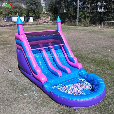 Commerciale 100% PVC doppia corsia gonfiabile scivolo d'acqua esterno bagnato asciutto scivoli d'acqua grande con piscina