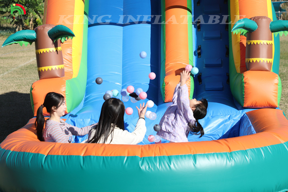 21x9x12FT Commercial Grade PVC Bounce House Slide d'acqua gonfiabile Slide tropicale con spruzzo