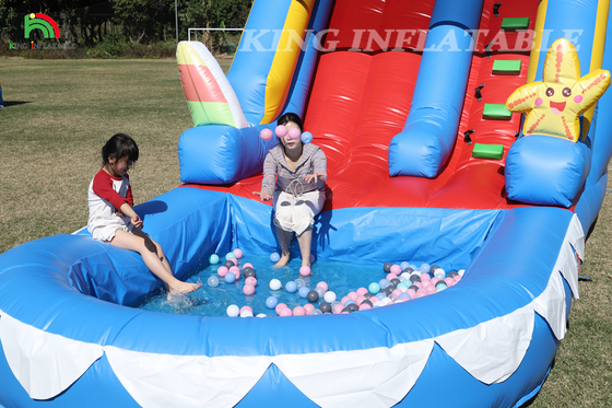 Scivolo d'acqua commerciale PVC scivolo d'acqua gonfiabile per bambini scivolo gonfiabile con piscina scivolo asciutto bagnato adulto
