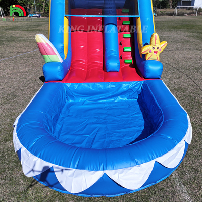 Scivolo d'acqua commerciale PVC scivolo d'acqua gonfiabile per bambini scivolo gonfiabile con piscina scivolo asciutto bagnato adulto