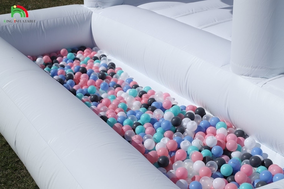 13x13x10ft Commercial White Bounce House Grande Jumper Bouncy Inflatabile Castello Per Bambini Adulti Con Slide & Ball Pit