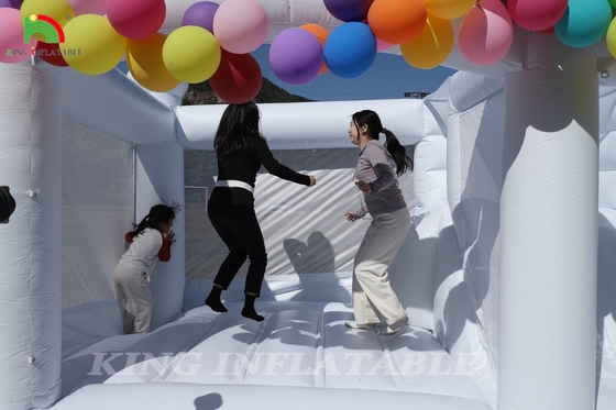 13x13x10ft Commercial White Bounce House Grande Jumper Bouncy Inflatabile Castello Per Bambini Adulti Con Slide & Ball Pit