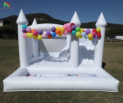 13x13x10ft Commercial White Bounce House Grande Jumper Bouncy Inflatabile Castello Per Bambini Adulti Con Slide & Ball Pit