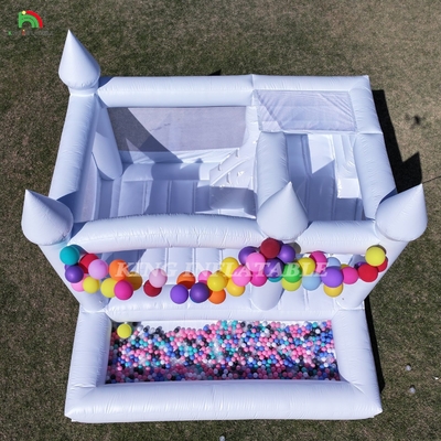 13x13x10ft Commercial White Bounce House Grande Jumper Bouncy Inflatabile Castello Per Bambini Adulti Con Slide & Ball Pit