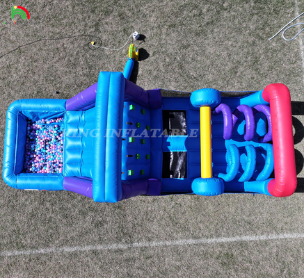 Commercial Outdoor Inflatable Bouncer Combo Bounce House Kids Party Castello a balzo con Slide Ball Pit Climbing Obstacle Blower