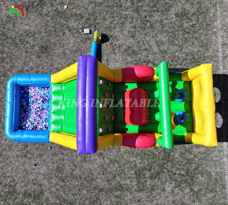 Bouncer gonfiabile Combo Corso di ostacoli Bounce Castello Casa con scivoli Pista di palla Arrampicata Blower ostacolo