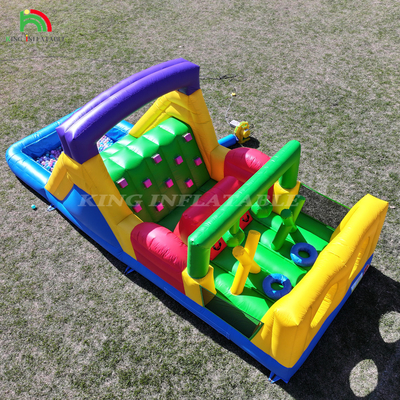 Bouncer gonfiabile Combo Corso di ostacoli Bounce Castello Casa con scivoli Pista di palla Arrampicata Blower ostacolo