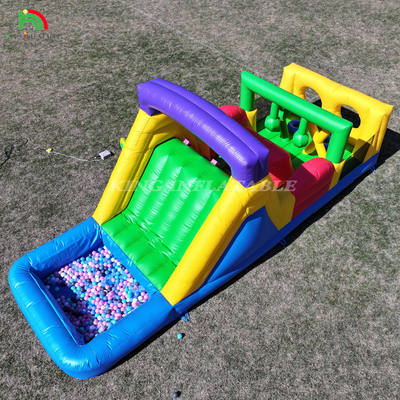 Bouncer gonfiabile Combo Corso di ostacoli Bounce Castello Casa con scivoli Pista di palla Arrampicata Blower ostacolo
