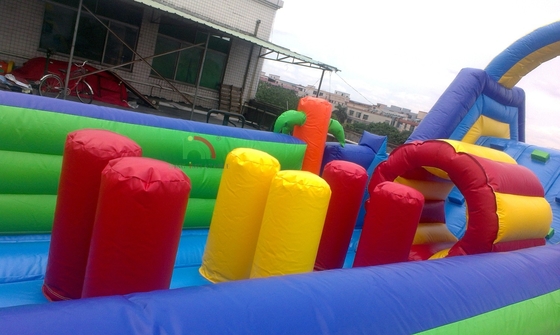 Parco giochi gonfiabile Giant PVC Bambini Corso di ostacoli gonfiabili all' aperto