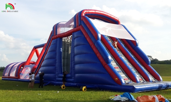 Tarpaulin in PVC 5k Corso di ostacoli gonfiabili Combo Large Slide Interattivo Per Adulti