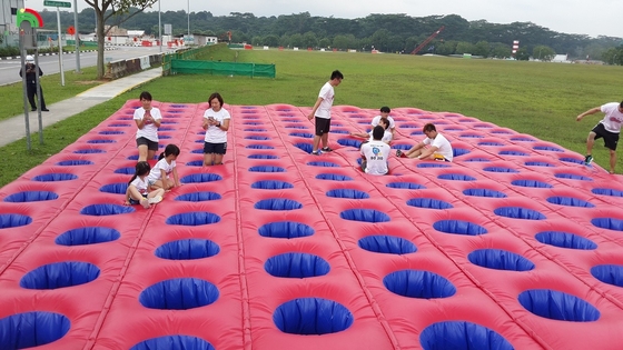 Sfida competitiva Corso di ostacoli gonfiabile a rimbalzo Materasso in PVC Corrente Corso gonfiabile Attrezzature per l'evento