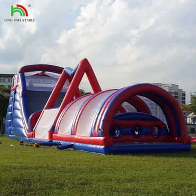 Corso di ostacoli gonfiabile commerciale all'aperto Sfide per adulti Scala gonfiabile Bounce House Giochi sportivi