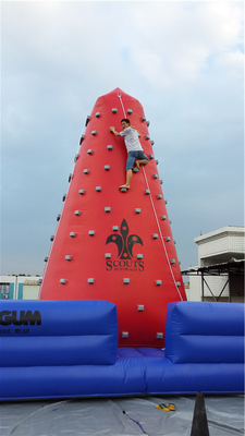 Popular Outdoor Mobile Amusement Air Challenging Games Inflatabile Torre d'arrampicata Rocca Parete d'arrampicata per bambini Indoor