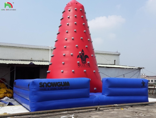 Popular Outdoor Mobile Amusement Air Challenging Games Inflatabile Torre d'arrampicata Rocca Parete d'arrampicata per bambini Indoor