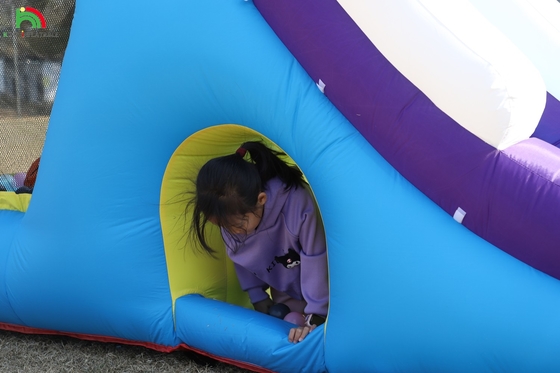 Casa gonfiabile a rimbalzo combo con scivolo Scalare le pareti ostacoli Trampolino palla Piscina
