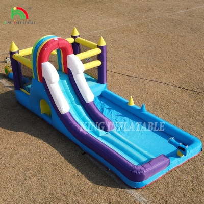 Casa gonfiabile a rimbalzo combo con scivolo Scalare le pareti ostacoli Trampolino palla Piscina