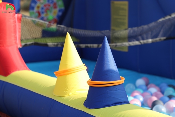 Festa per bambini bagnato asciutto gonfiabile casa rimbalzo scivolo d'acqua rimbalzatore combo con più grande piscina splash arrampicata soffiatore basket Dartboard