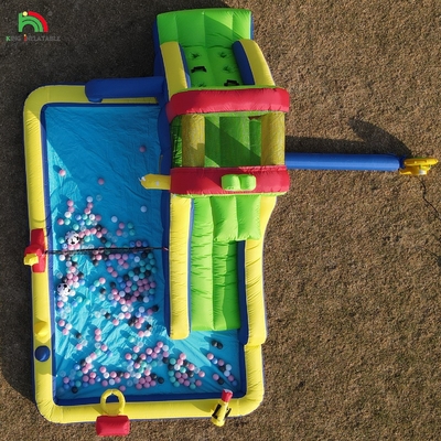 Festa per bambini bagnato asciutto gonfiabile casa rimbalzo scivolo d'acqua rimbalzatore combo con più grande piscina splash arrampicata soffiatore basket Dartboard