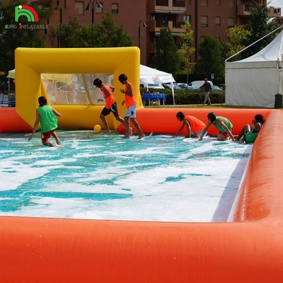 Fabbrica personalizzato PVC inflatabile campo da gioco di calcio inflatabile campo da calcio per gioco di sport all'aperto