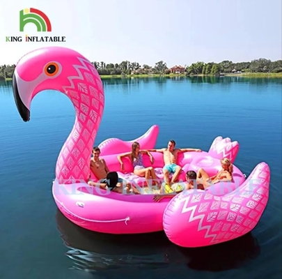 6 Persone Inflatabile Peacock Acqua Monte Mare Lago Piscina Galleggiante Giocattolo Acqua Gigante Unicorn Flamingo Inflatabile Letto Galleggiante Per Festa Acqua