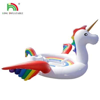 6 Persone Inflatabile Peacock Acqua Monte Mare Lago Piscina Galleggiante Giocattolo Acqua Gigante Unicorn Flamingo Inflatabile Letto Galleggiante Per Festa Acqua