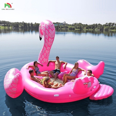 6 Persone Inflatabile Peacock Acqua Monte Mare Lago Piscina Galleggiante Giocattolo Acqua Gigante Unicorn Flamingo Inflatabile Letto Galleggiante Per Festa Acqua