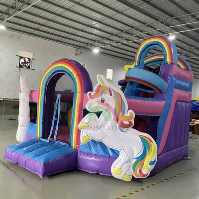 Bouncer gonfiabile Combo Corso di ostacoli Bounce Castello Casa con scivoli Pista di palla Arrampicata Blower ostacolo