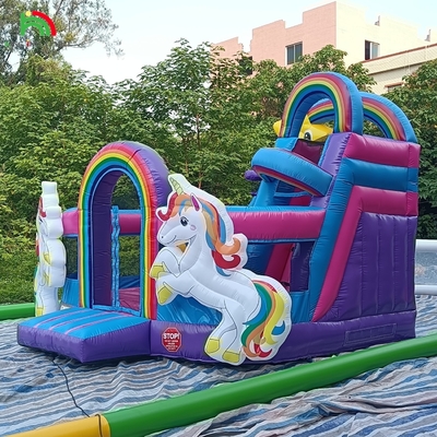 Bouncer gonfiabile Combo Corso di ostacoli Bounce Castello Casa con scivoli Pista di palla Arrampicata Blower ostacolo