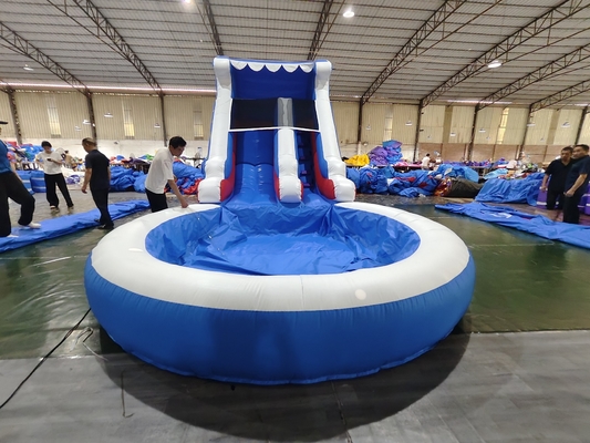Scivolo commerciale gonfiabile per bambini giochi all'aperto bagnato asciutto scivolo gonfiabile con piscina con acqua