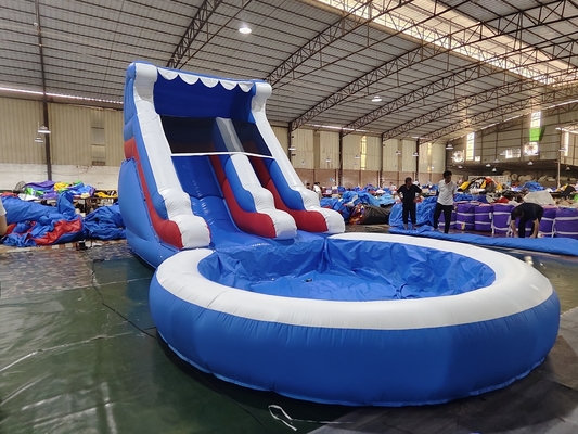 Scivolo commerciale gonfiabile per bambini giochi all'aperto bagnato asciutto scivolo gonfiabile con piscina con acqua