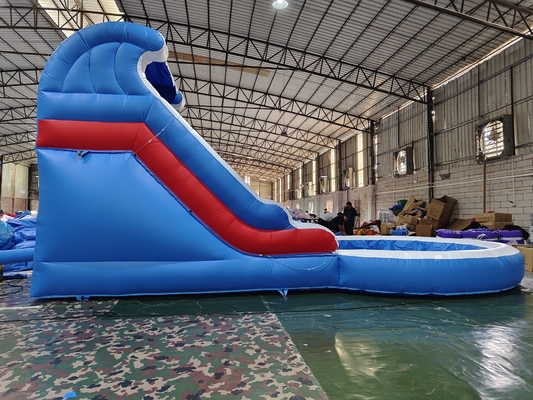 Scivolo commerciale gonfiabile per bambini giochi all'aperto bagnato asciutto scivolo gonfiabile con piscina con acqua