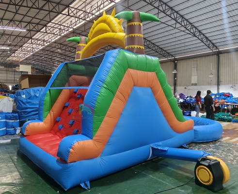 Adulti Bambini scivolo d'acqua di grado commerciale PVC pieno doppia corsia scivolo d'acqua gonfiabile con piscina idraulica