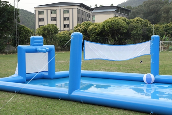 Gioco sportivo gonfiabile in PVC Blu Gioco d'acqua gonfiabile pallavolo rete Campo di calcio Campo di calcio Campo di arena Campo di calcio gonfiabile Campo