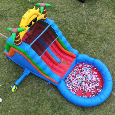 Doppio binario PVC Slide gonfiabile combinato con piscina Slide gonfiabili
