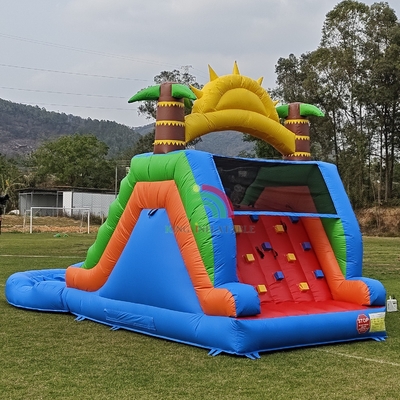 Doppio binario PVC Slide gonfiabile combinato con piscina Slide gonfiabili