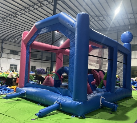 Commercial Inflatabile Bounce House Castle Combo Inflatabile Bouncy Jumping Castle con trampolino di ostacoli