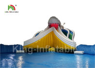 Parchi gonfiabili dell'acqua di tema dello squalo bianco con la piscina rotonda di 25m Diamter