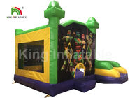Castello di salto gonfiabile di verde di tema della lega di giustizia EN71 con lo scorrevole per i bambini