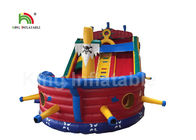 Castello di salto gonfiabile rosso con il ventilatore per lo scorrevole combinato dei buttafuori della nave pirata/del bambino