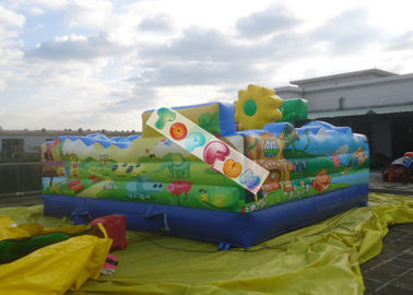 Tela cerata di salto gonfiabile commerciale del PVC del castello 7x7m 0.55mm zoo/del parco di divertimenti