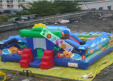 Tela cerata di salto gonfiabile commerciale del PVC del castello 7x7m 0.55mm zoo/del parco di divertimenti