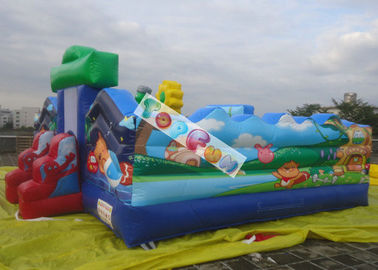 Tela cerata di salto gonfiabile commerciale del PVC del castello 7x7m 0.55mm zoo/del parco di divertimenti