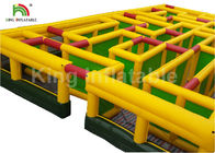 giochi giganti gonfiabili gialli di sport all'aperto del labirinto del laser di corsa ad ostacoli di 15*15m per affitto