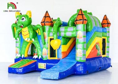 Buttafuori gonfiabili dei bambini combinati/castello di salto drago gonfiabile di verde