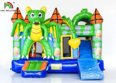 Buttafuori gonfiabili dei bambini combinati/castello di salto drago gonfiabile di verde