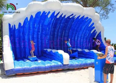 Giocattolo gonfiabile blu/bianco di sport dei giochi 0.55mm del mare gonfiabile praticante il surfing simulato del PVC