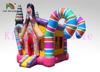 Progettazione variopinta e stupefacente del castello rimbalzante di esplosione del PVC di tema di Candy per i bambini