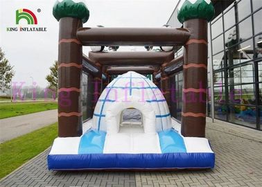 giochi gonfiabili di sport del ghiaccio del PVC di 0.55mm e del mondo della neve/corsa ad ostacoli stupefacente di progettazione